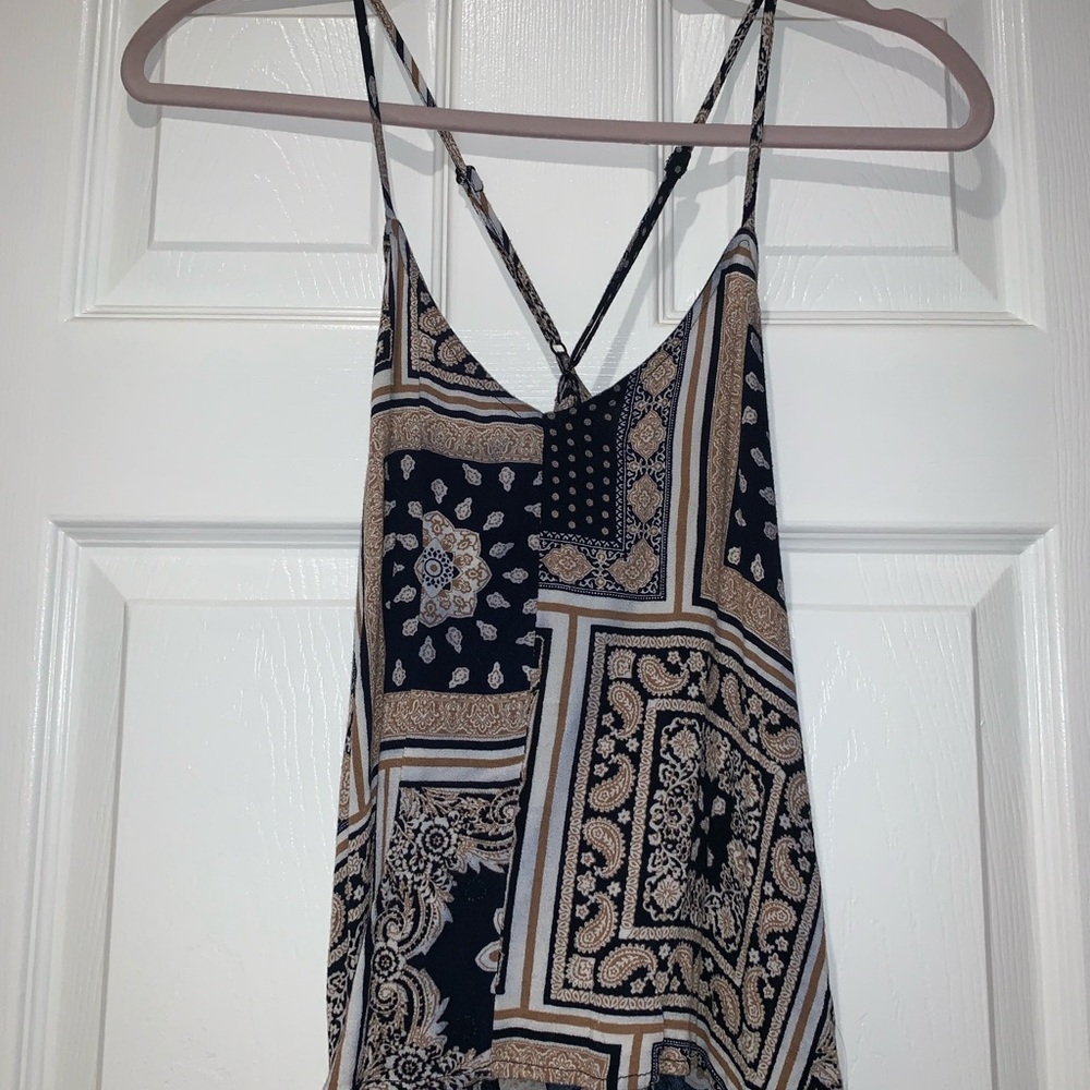 Fun patterned spaghetti top